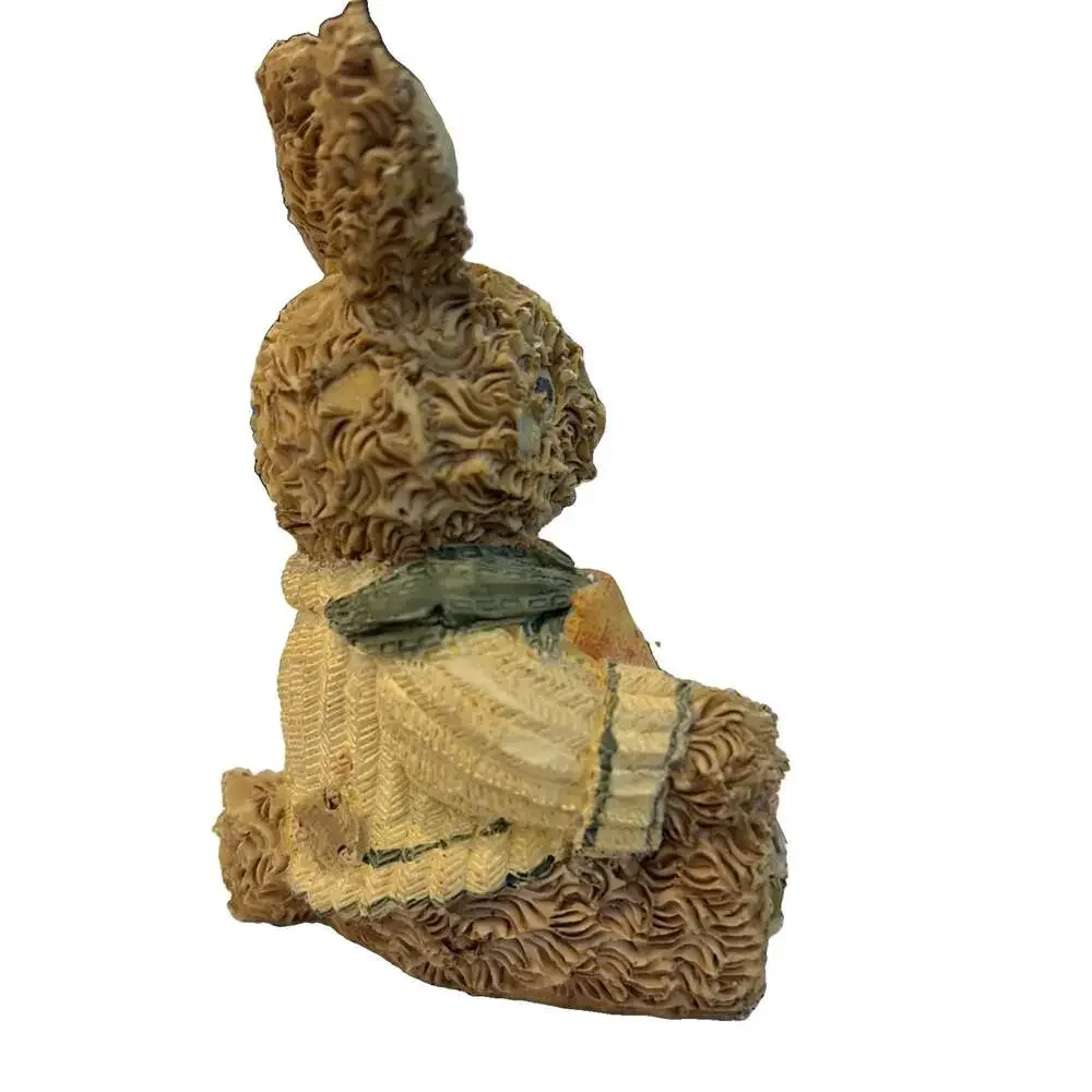 Bunny Poly-Resin Figure 3.5” Tall Patchwork Look